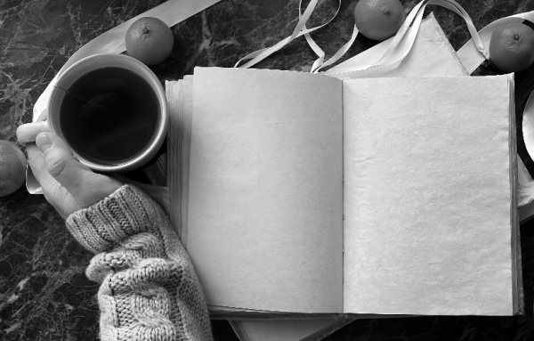 30-day-self-care-challenge, journaling and a cup of coffee.