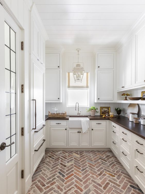 brick floor pantry