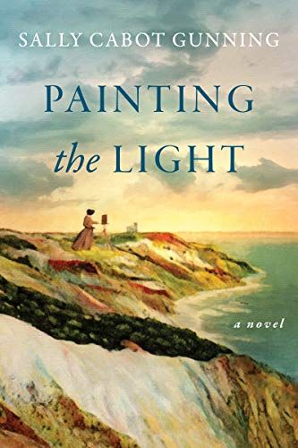 Painting the Light Book Cover with a woman painting at the edge of a cliff