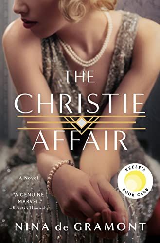 Book cover with w woman in a silver dress The Christie Affair Nina de Framont