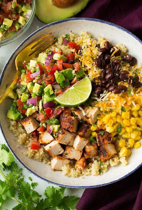 Friday Favorites Food Grilled Chicken Burrito bowls 