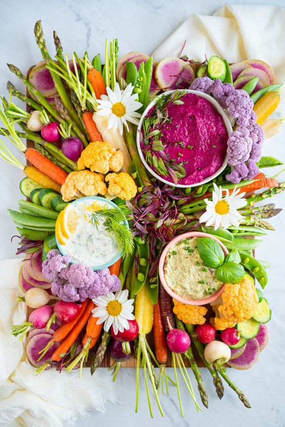 Spring vegetable platter