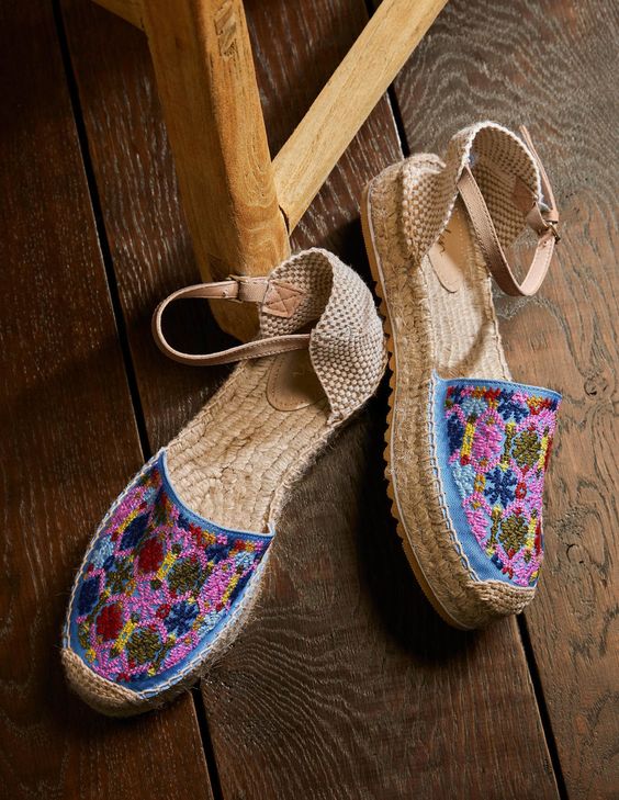 colorful blue and purple espadrilles