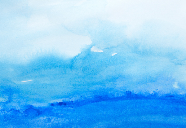 watercolor of blue waves