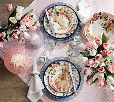 All things Gingham Easter tablescape