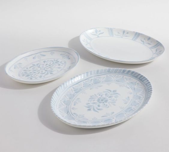 friday favorites finds blue and white platters
