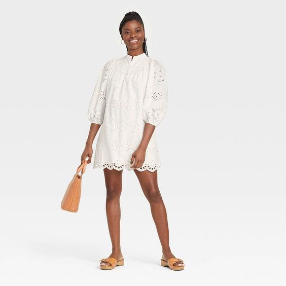 White Eyelet dress 10 Target Dresses Under $35 Dollars