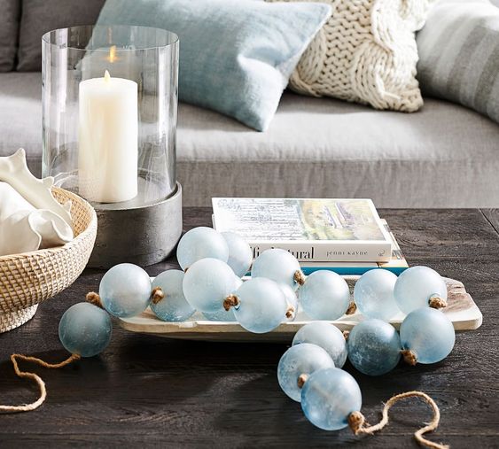 Sea glass beaded garland