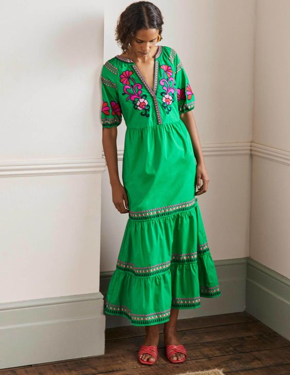 Boden Green dress Spring 2022