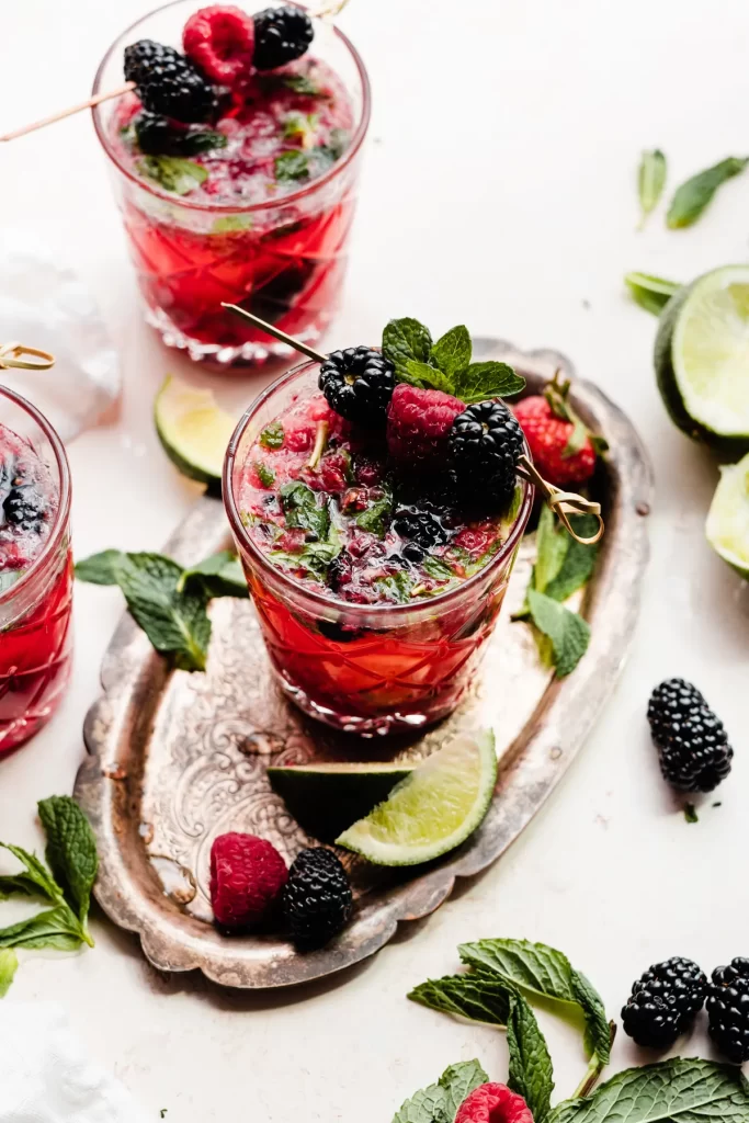Friday Favorites mixed Berry Mojitos
