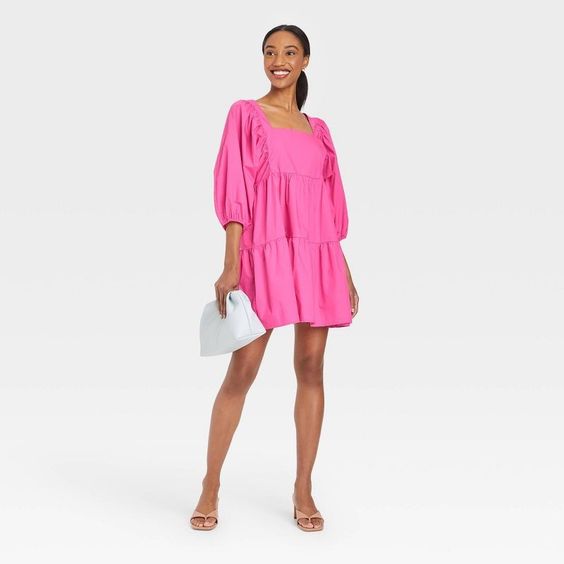 Fuchsia Pink Mini-Dress