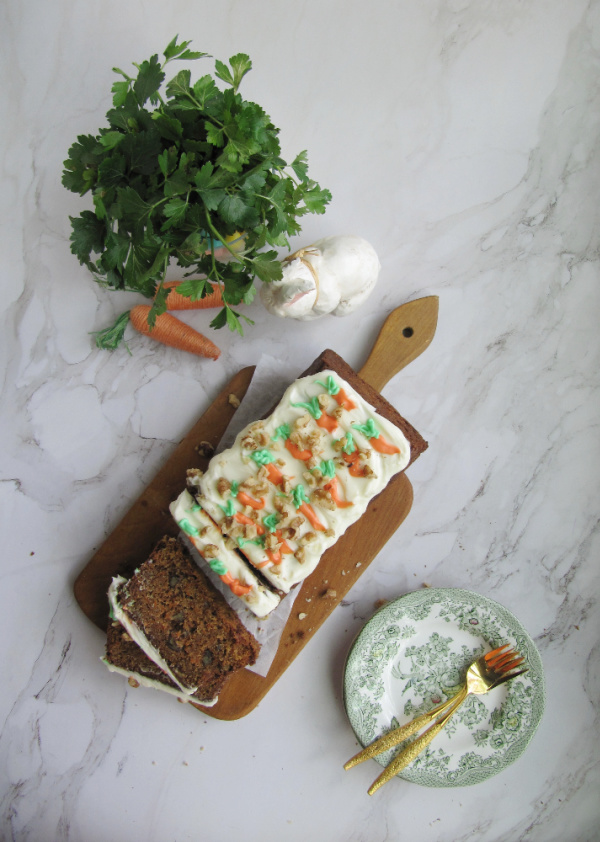  carrot cake loaf with cream cheese frosting