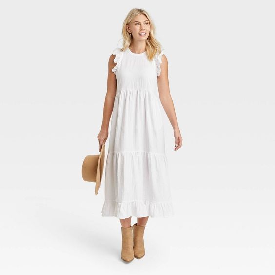 Spring white dress
