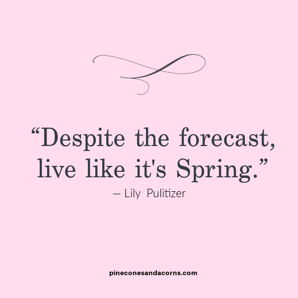 15 Spring Quotes lily pulitizer despite the forecast live live like its spring