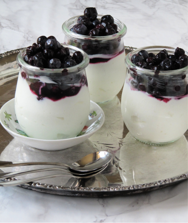 Roasted-blueberries-over- vanilla-yogurt