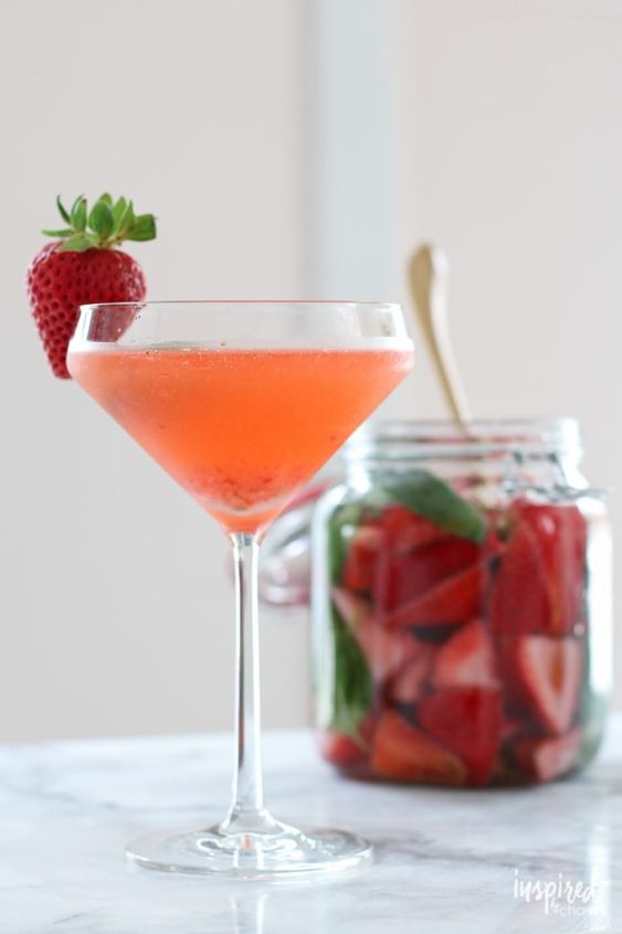 Friday Favorites Strawberry Basil Martini