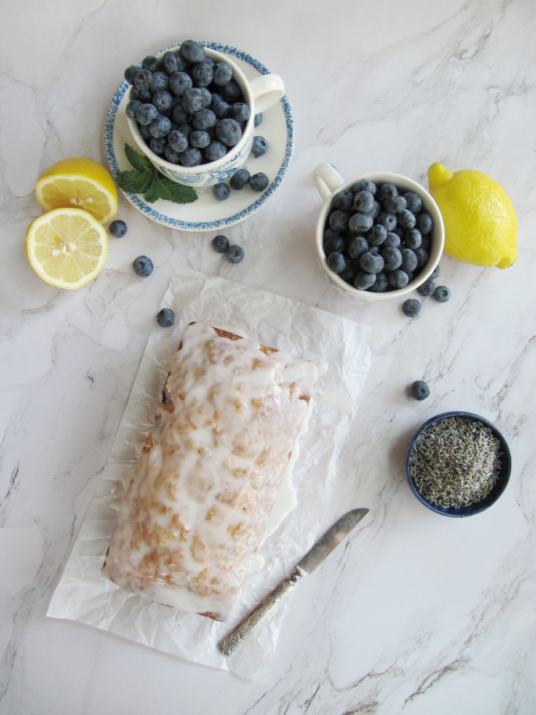 blueberry lavender lemon bread two cups of blueberries