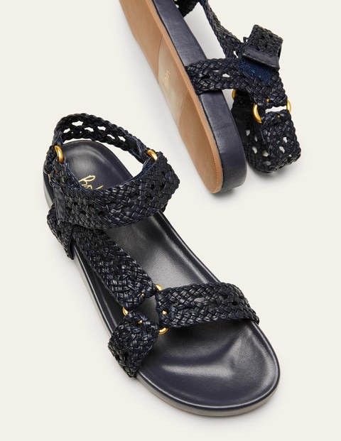 blue braided sandals 