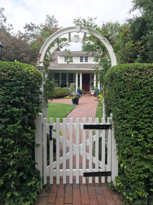 garden gate with climbing vines