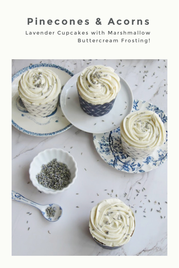 pinterest pin lavender cupcakes