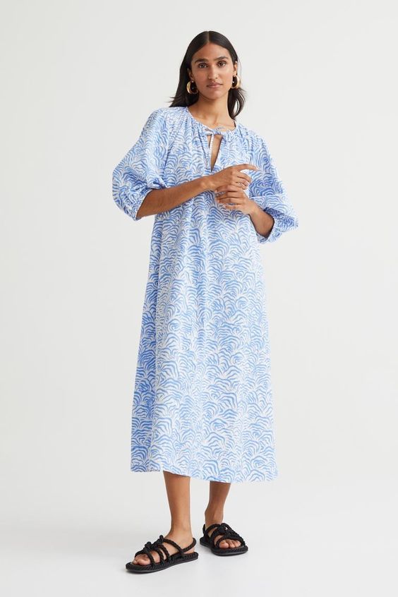 weekend meanderings blue and white dress