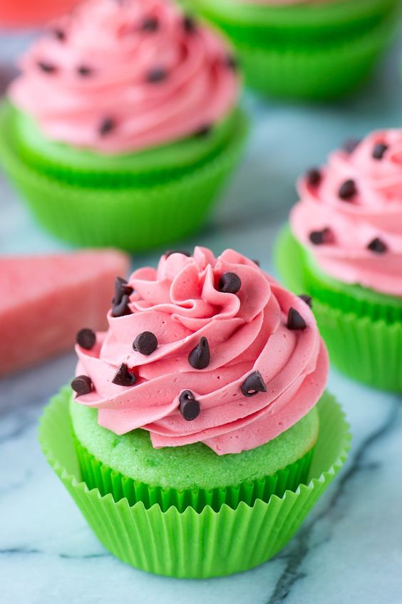 weekend meanderings watermelon cupcakes