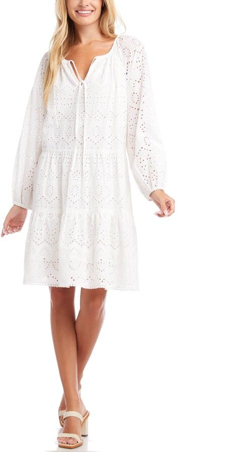 white eyelet dress