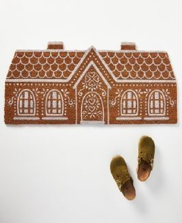 weekend meanderings anthropologie gingerbread door mat