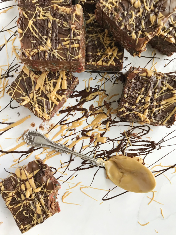 chocolate peanut butter Rice Krispy Treats