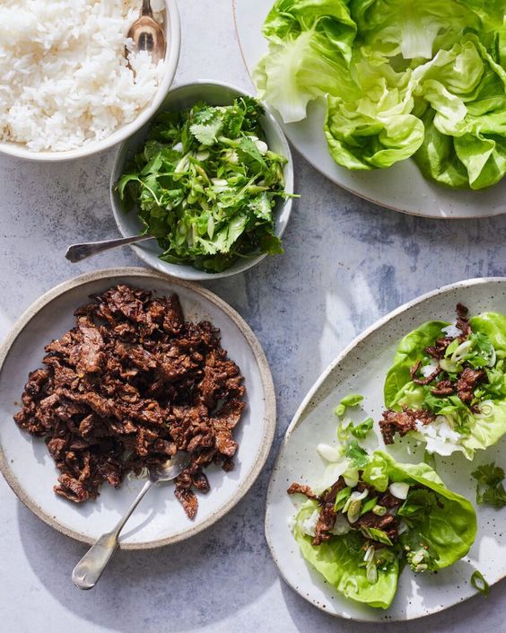 friday favorites Beef Bulgogi Lettuce Wraps!