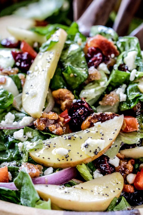 Friday Favorites old apple salad with poppyseed dressing