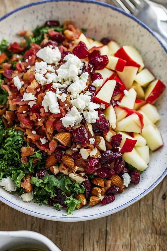 Friday Favorites Apple Cranberry kale salad