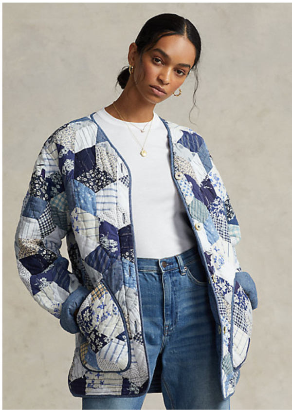 weekend meanderings RL blue quilt coat