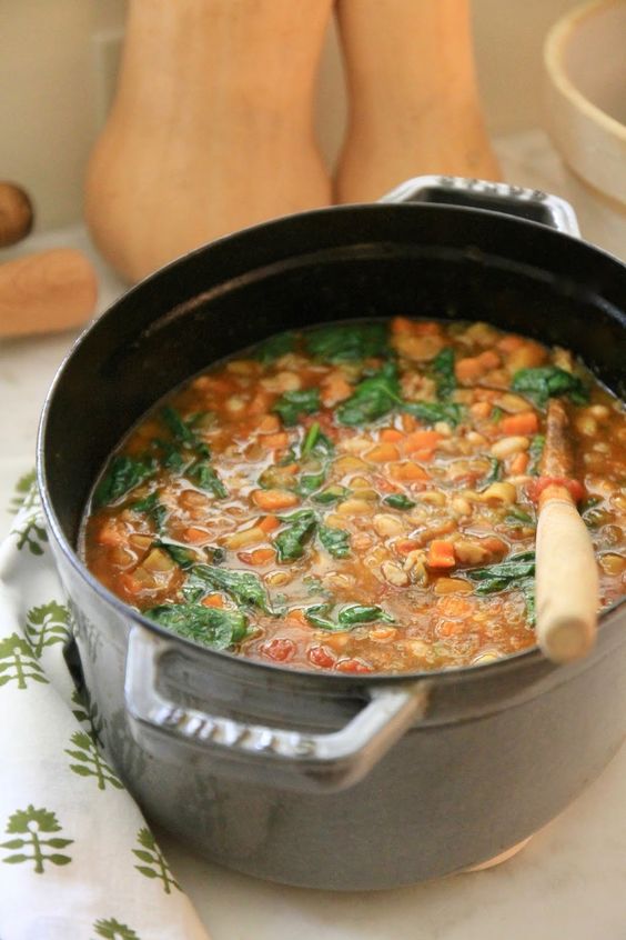Friday favorites Autumn Minestrone Soup with Butternut Squash