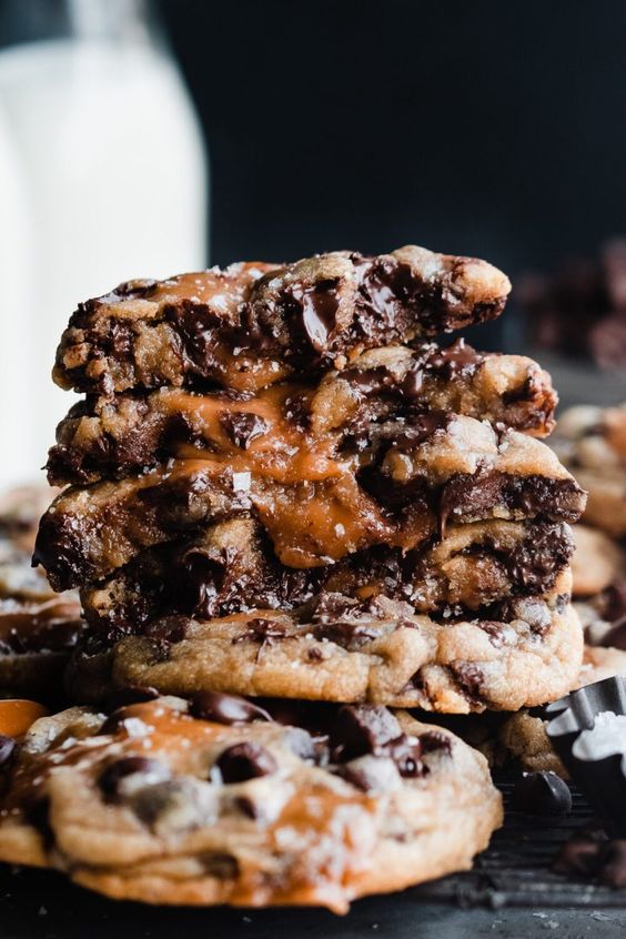 salted caramel chocolate chip cookies