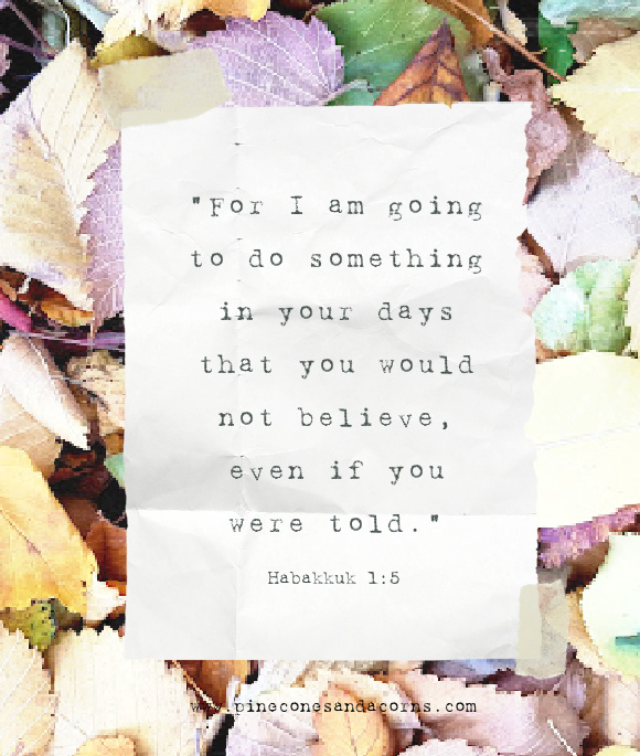 Quote Silent Sunday For I am going to do something in your days that you would not believe even if you were told.