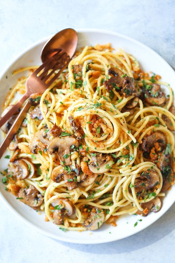 friday favorites BROWN BUTTER MUSHROOM PASTA