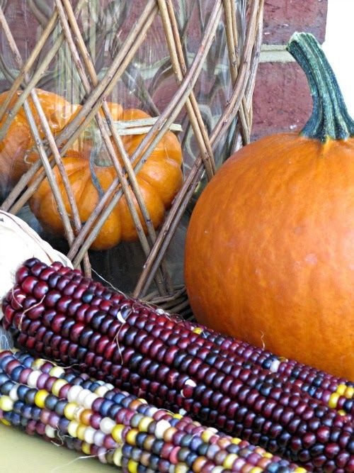 weekend meanderings dried corn and pumpkins