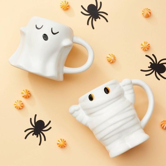 Monday musings fall ghost and mummy mug 