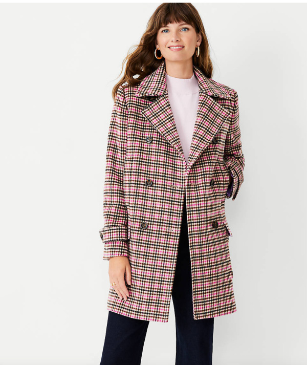 Monday Musings plaid coat Ann Taylor