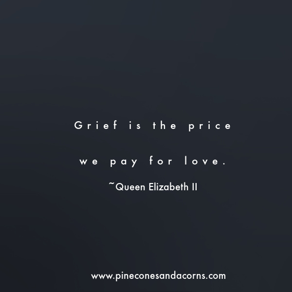 weekend meanderings quote grief is the price we pay for love