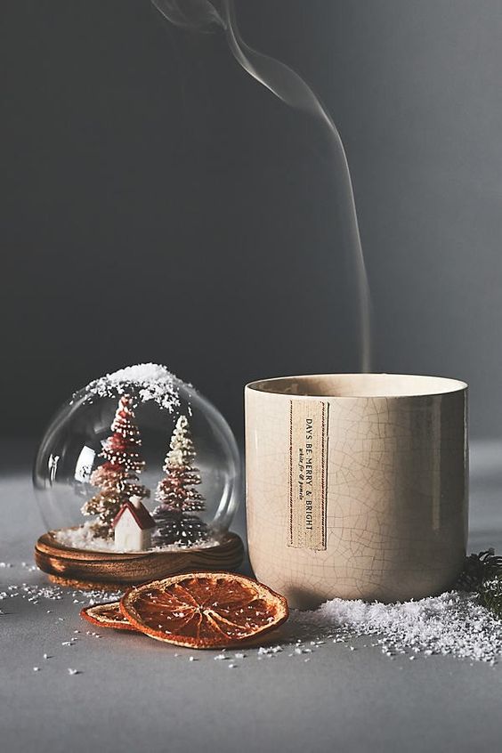 snow globe candle