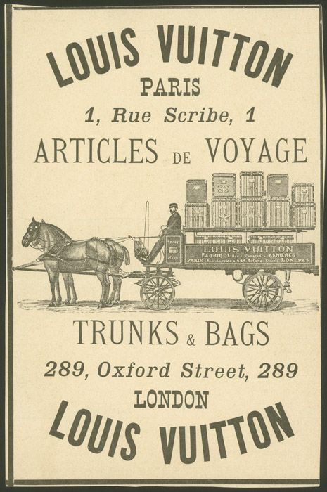 vintage Louis Vuitton trunk ad