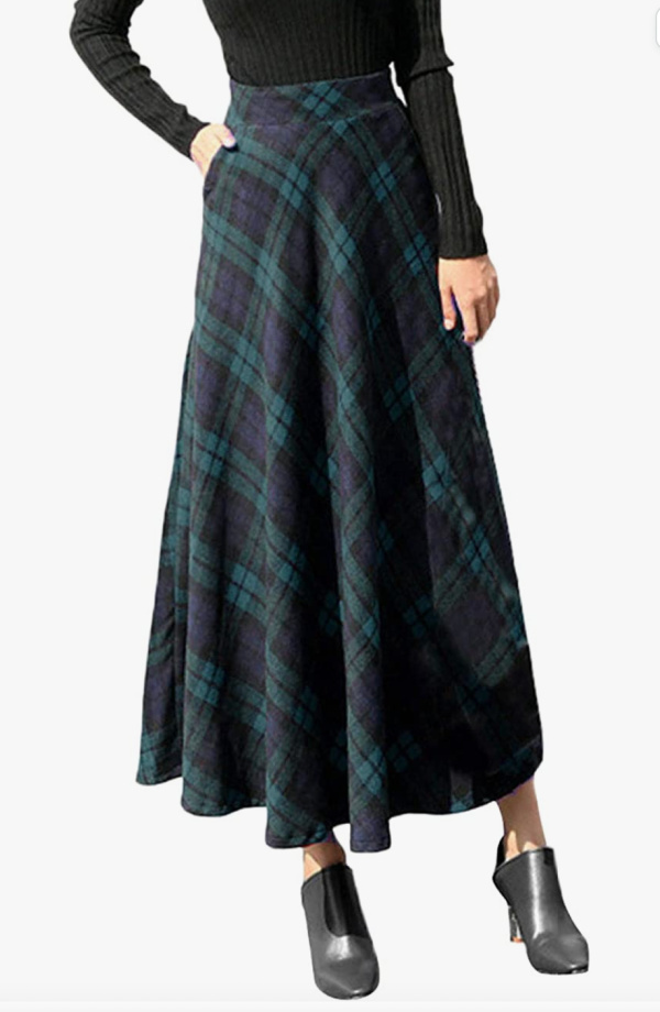 friday favorites black watch plaid skirt