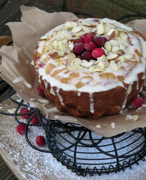 cranberry-almond-bundt-cake-with. drizzle frosting