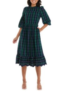 black watch plaid dress