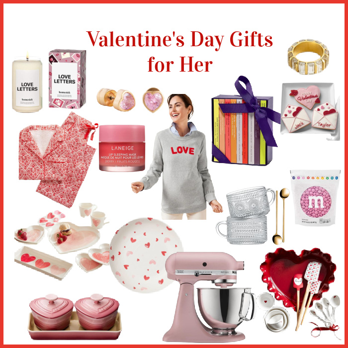 Valentine's Day Gifts for Her collage.