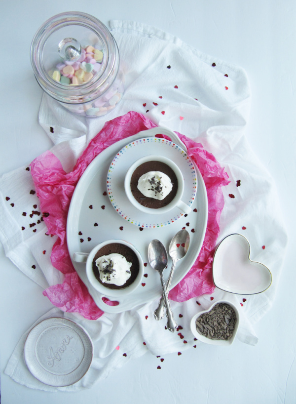 Vegan chocolate ganaches mousse
