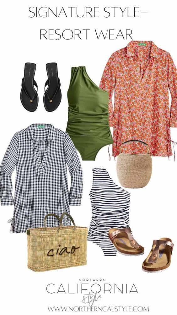 resort wear collage