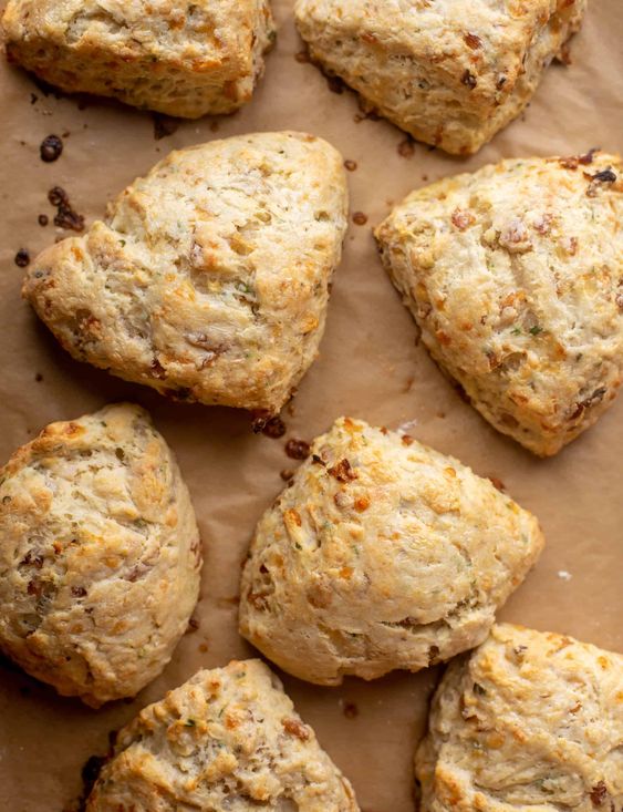 IRISH CHEDDAR & CARAMELIZED ONION BEER BREAD SCONES